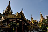 Yangon Myanmar. Shwedagon Pagoda (the Golden Stupa). Details of the southern stairway.